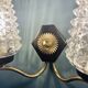 Double applique Mid Century Modern attributed to Maison Arlus, brass and glass.