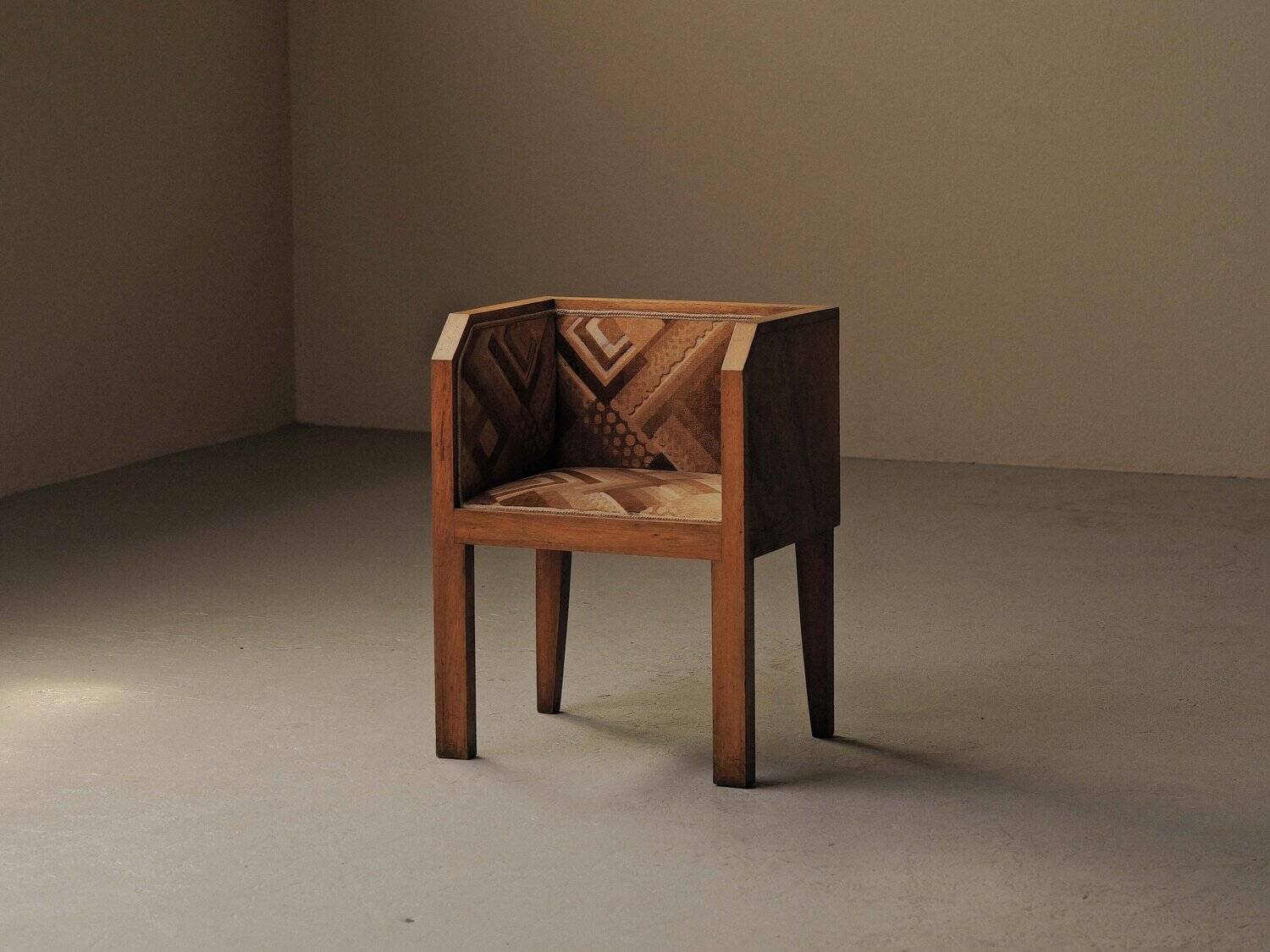 Fauteuil cubiste Art Déco, France, vers 1930