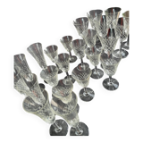 Set of 37 crystal glasses from the 50s