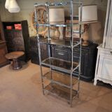 1970 chrome metal design shelf