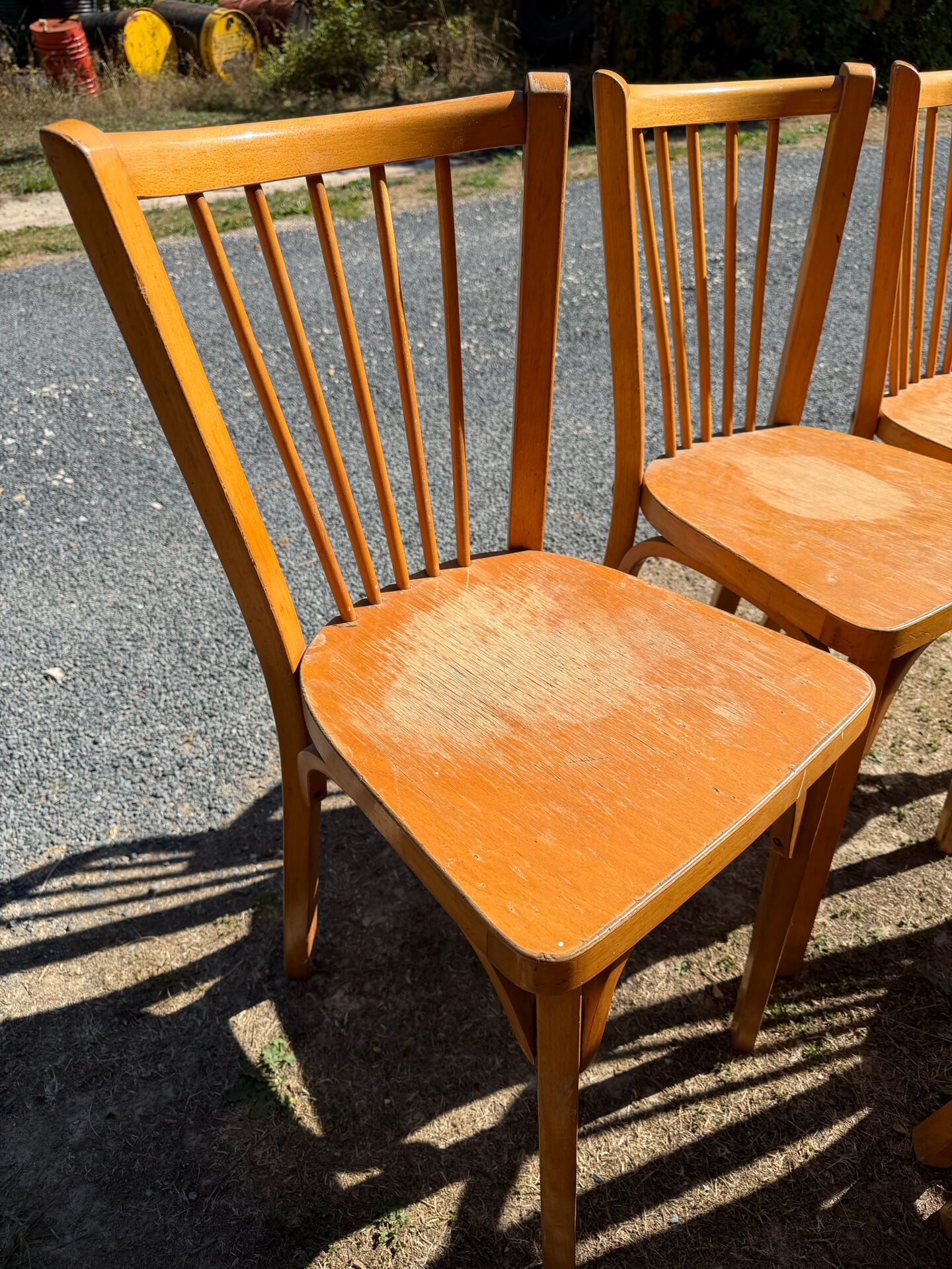 Lot de 6 chaises vintage en bois – Baumann