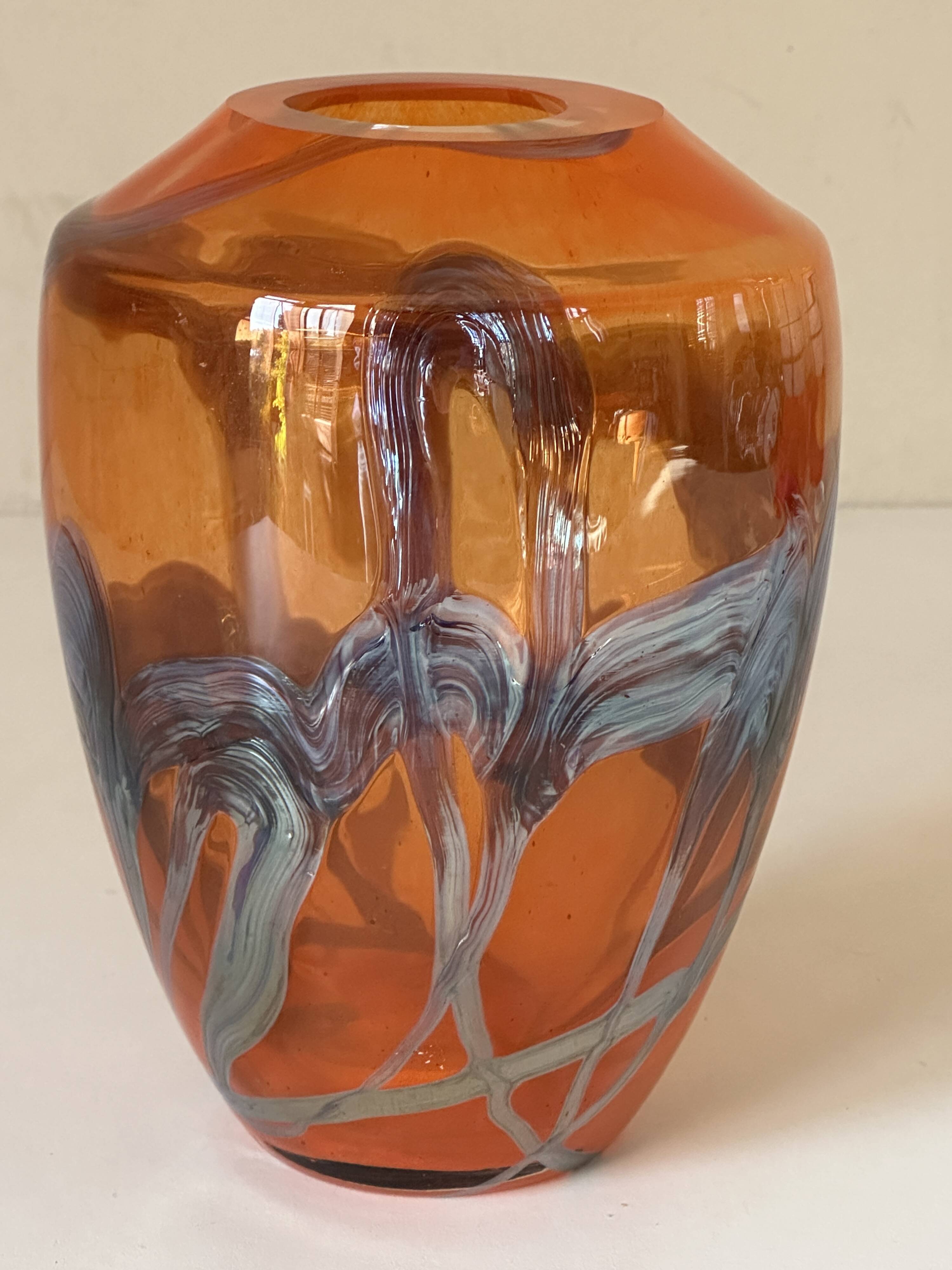 Contemporary art glass vase Soisy sur École design