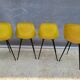 4 chaises Coccinelle René-Jean Caillette pour Steiner 1950