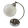 Vintage globe lamp in chrome and opaline metal, for standing or wall mounting