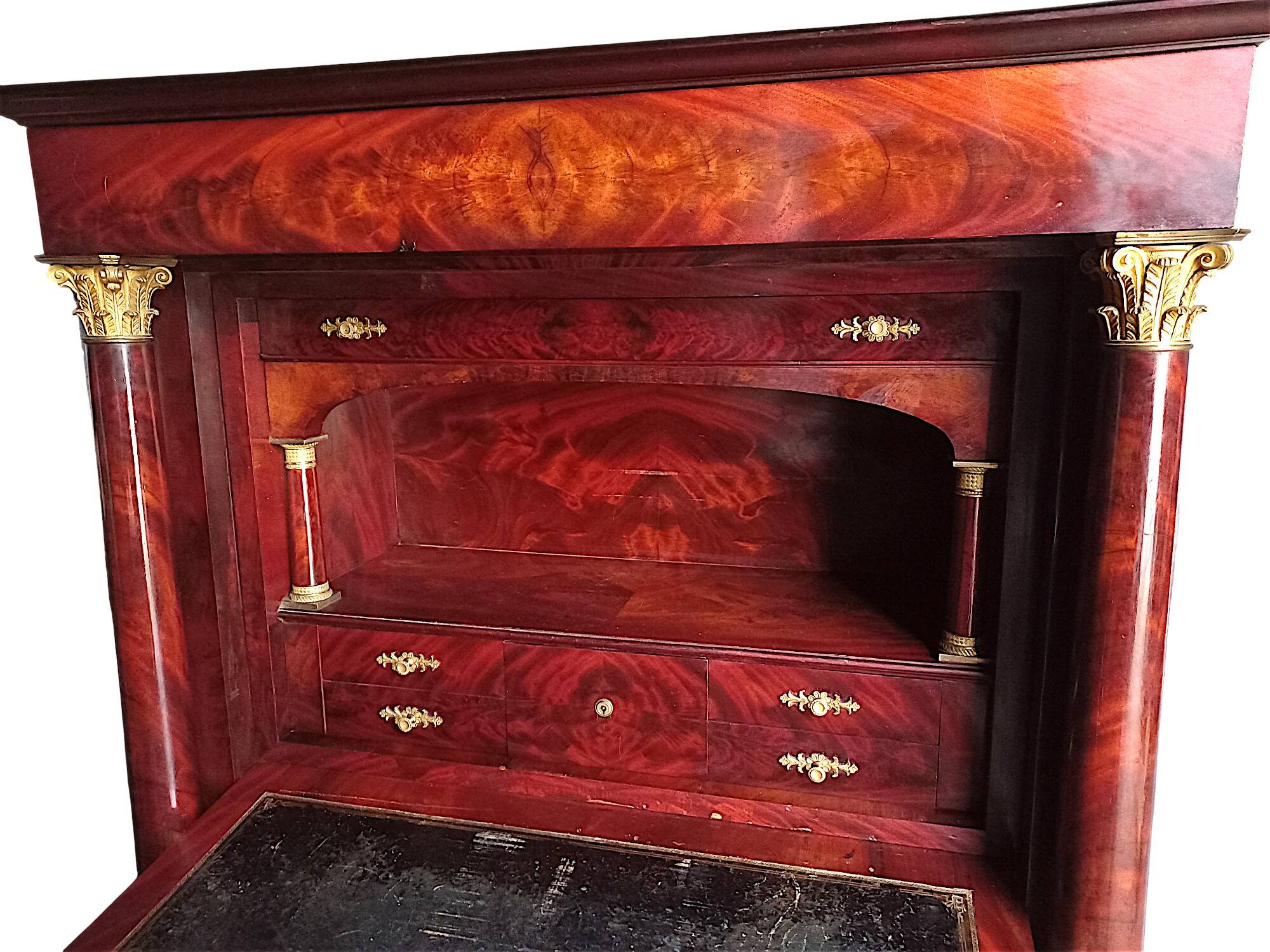 Empire Period Corinthian Bronze Secretary