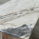 Large Italian postmodern marble coffee table, sculptural vintage stone table, 1980s