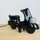 Lampe scooter céramique noire vintage