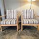 set of 2 vintage wooden armchairs / KNOLL armchairs