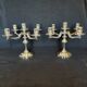 Exceptional pair of table candlesticks in fine silver, St. Médard Paris