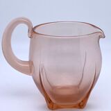 Carafe arrondie Vintage en verre rose