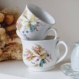 Set of 2 kg luneville polychrome cups