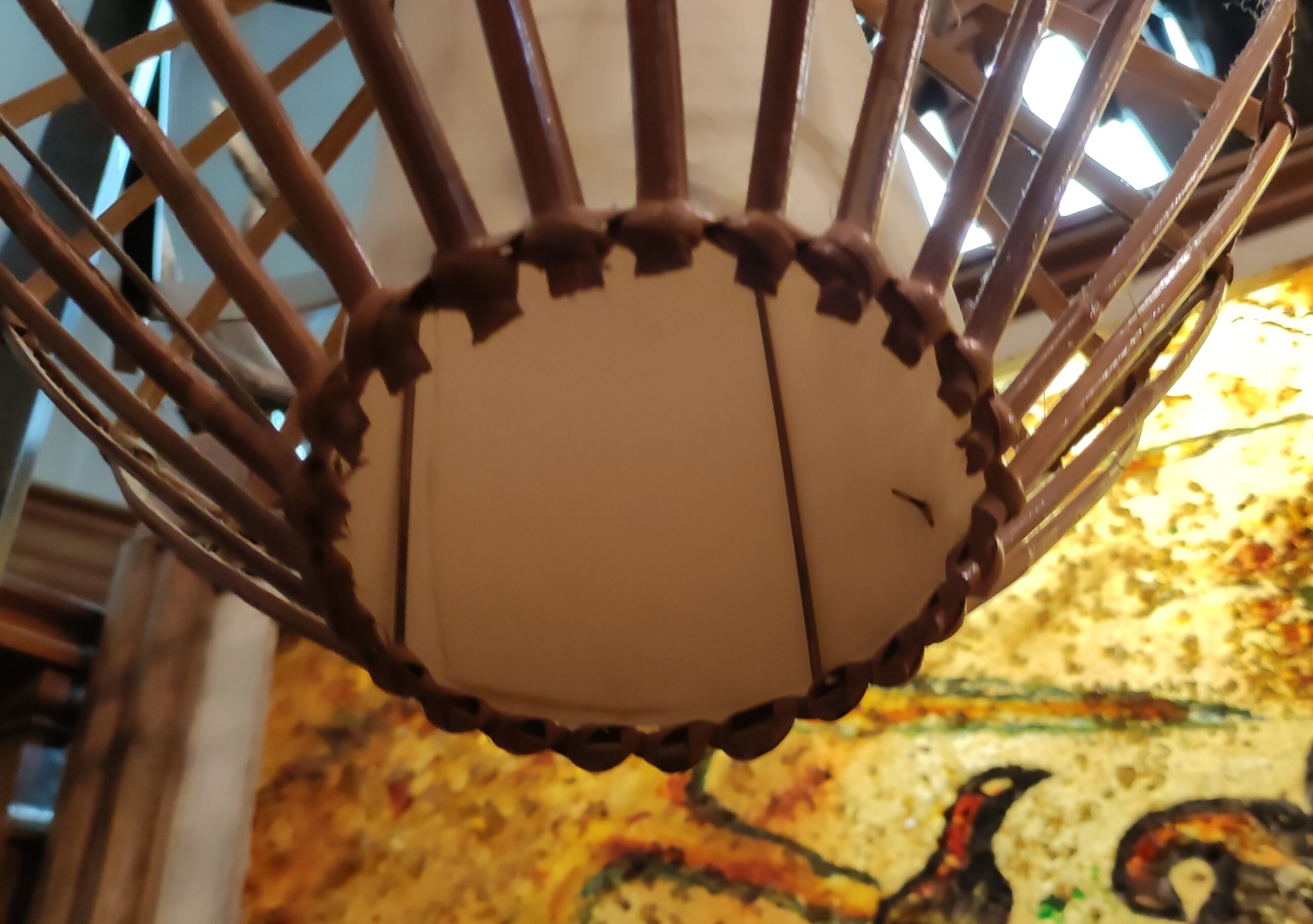 Pair of rattan suspensions 1960s-1970s