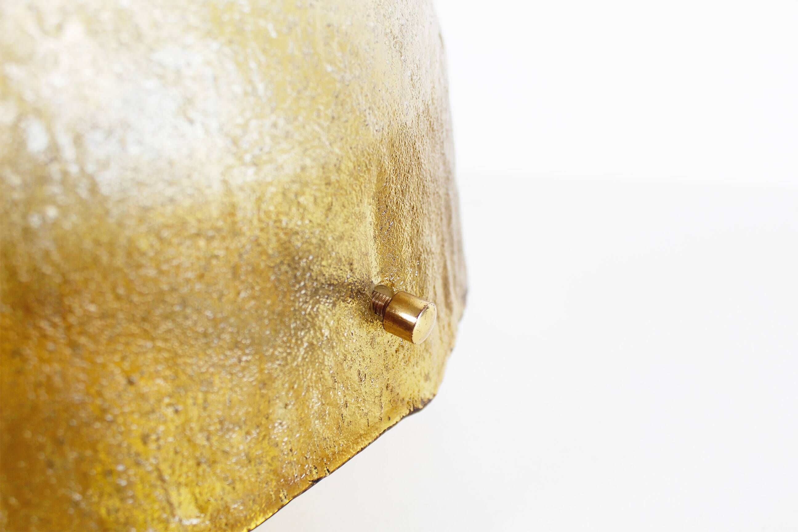 Brass and muranoglass 'Citrus' flush mount light by Hillebrand