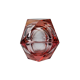 Duo of pink faceted ashtrays by Seguso, murano, italy, 1970