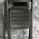 Set of 4 folding military chairs stamped Verhaeghe