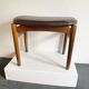 Stool in wood & leather 50/60