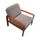 Scandinavian armchair in teak and fabric of the 60s