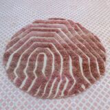 Mrirt Moroccan Berber rug round with reliefs