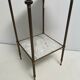 Vintage side table in white marble and brass year 60