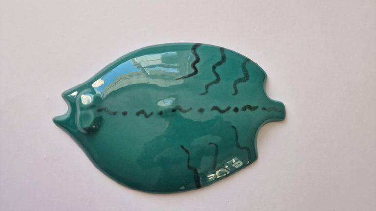 Rare Midcentury Ceramic Wall Sculpture Flounder, 1970s.