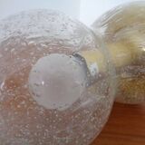 Iceglass & Brass Table Lamp from Doria Leuchten, 1960s