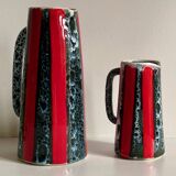 2 pichets, vases vintage en céramique d’art Luc Vallauris