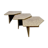Vintage Italian marble low pull-out table