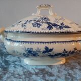 Rare earthenware vegetable dish with floral decoration bfk boch frères keramik