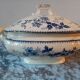 Rare earthenware vegetable dish with floral decoration bfk boch frères keramik