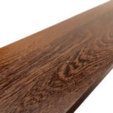 Minimalist vintage sofa design in wengé wood small solid bench