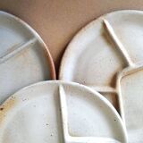 10 Vintage Grès du Marais compartment plates
