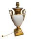 Lampe doré en porcelaine blanche de Paris
