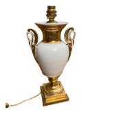 Gold lamp in white porcelain from Paris