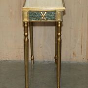 Italian vintage console with a glass mirror top.