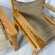 '70s set of 2 pine & canvas lounge chairs by Erik Wørts for IKEA