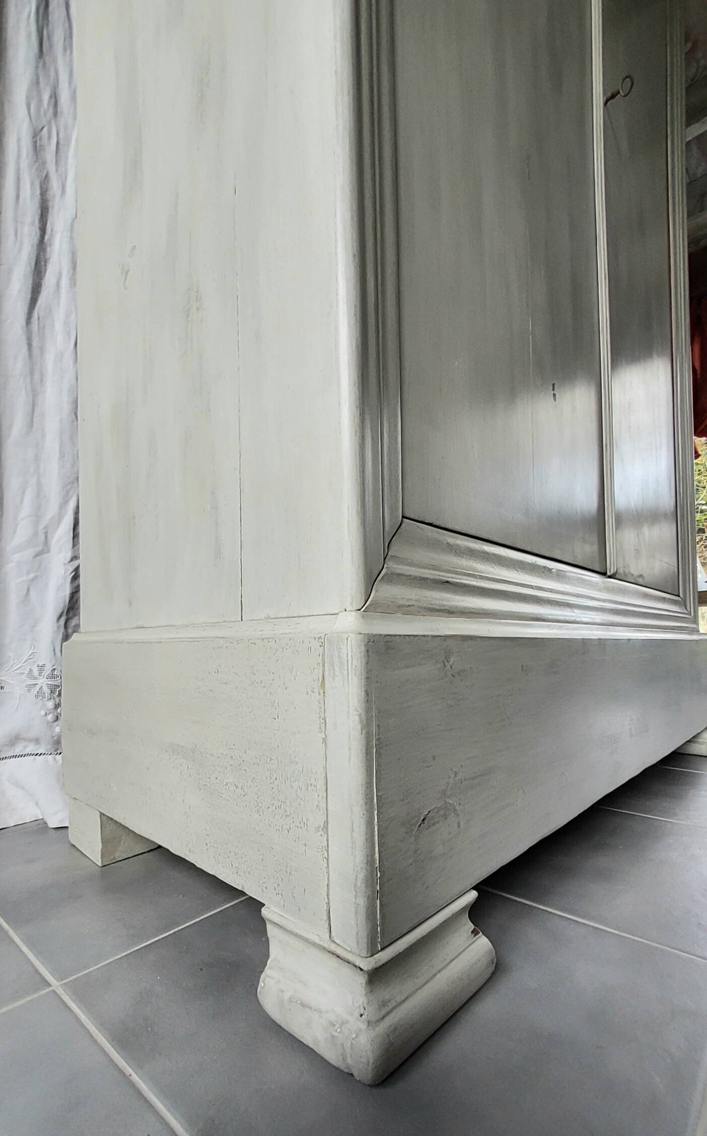 Antique patinated wardrobe