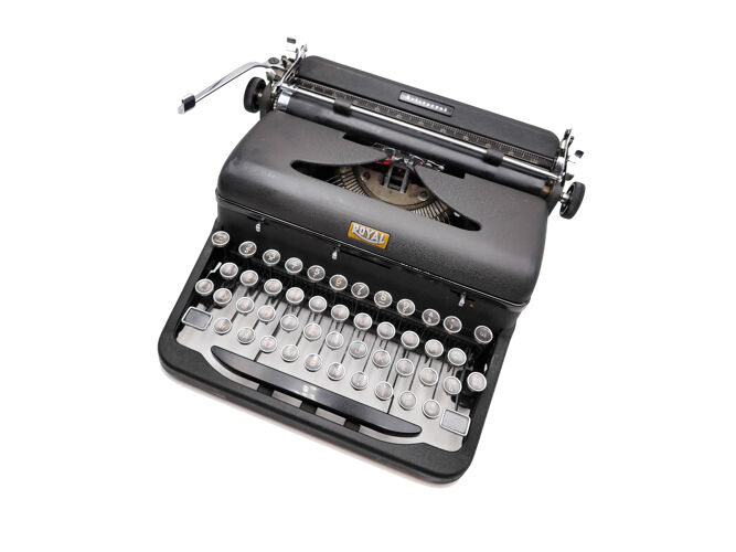 Machine à écrire Royal USA Aristocrat Touch control révisée ruban neuf 1936