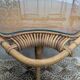 Table basse rotin et verre