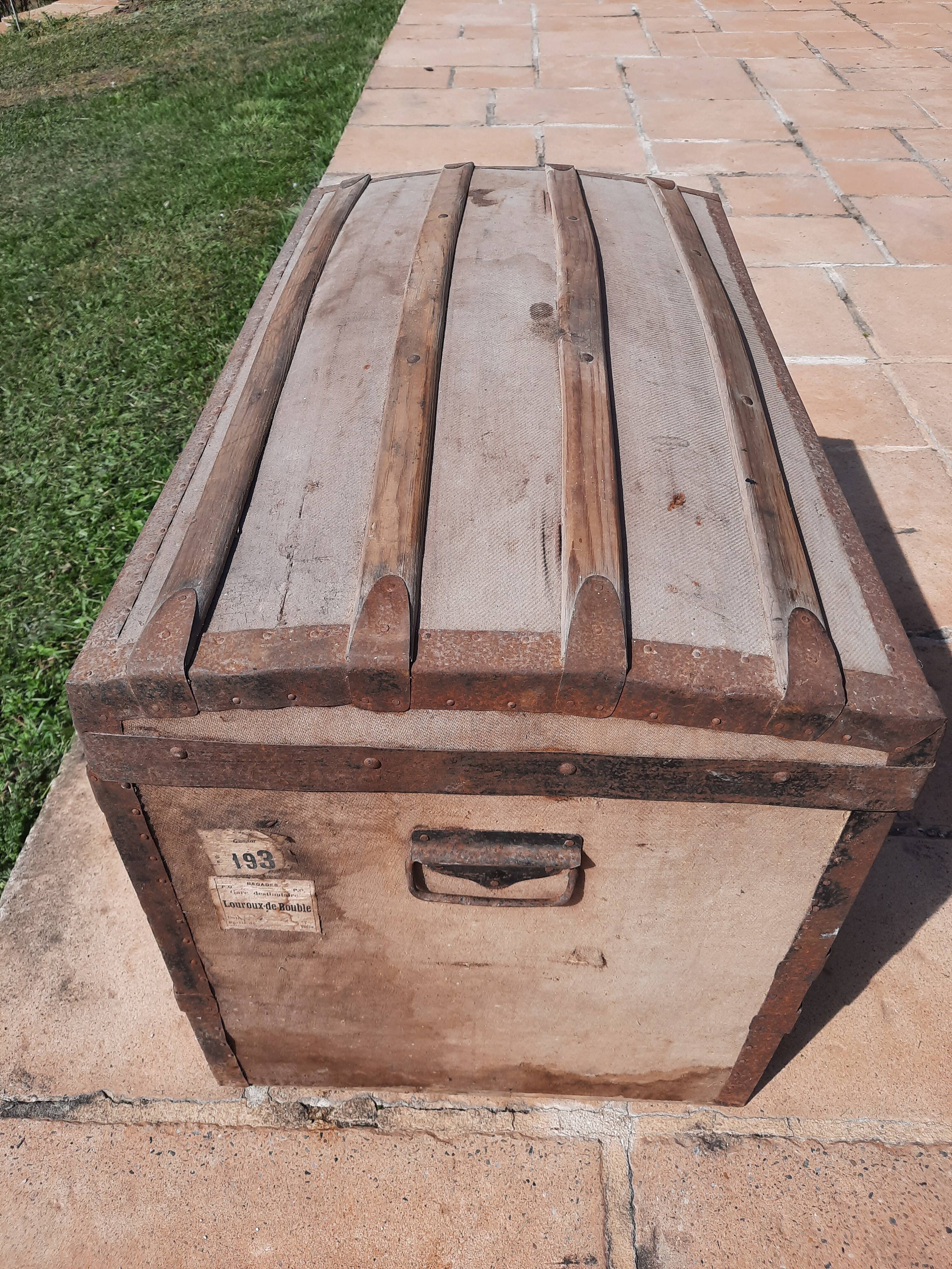 Old bomb travel trunk