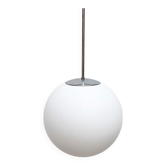 Vintage German space age glass ball pendant lamp by Limburg.