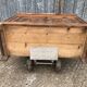 Antique low sideboard in solid cherry wood with 2 doors and 3 drawers