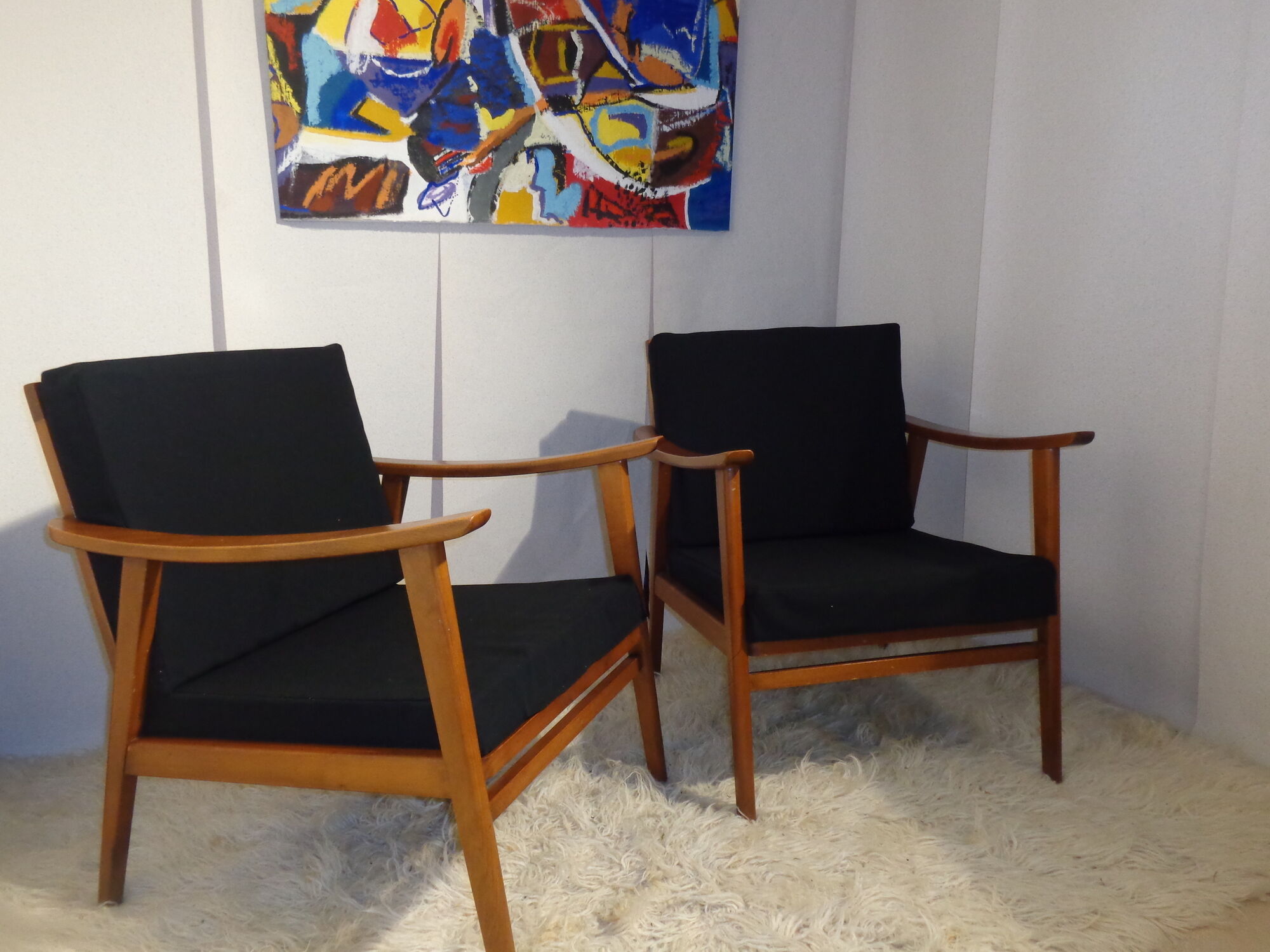 Pair of armchairs scandinavian of the 1960s