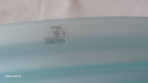 Vintage glass wall sconces "vetri murano 004" aquamarine - 1970s