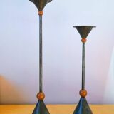 Metal candlesticks, Memphis 1980.