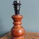 Lamp, turned wooden base