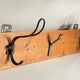 Portemanteau ecole en bois et acier vintage
