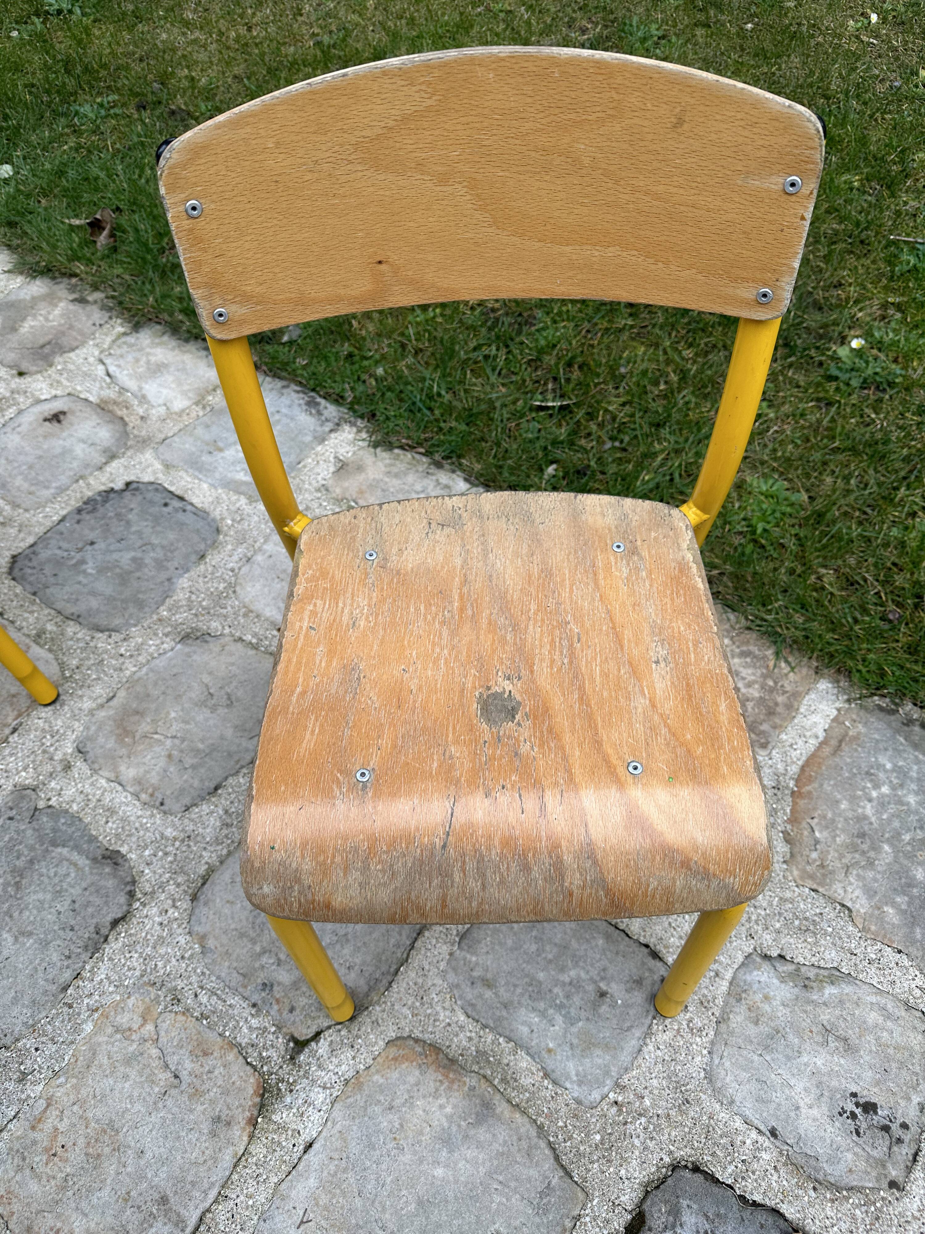 Pair of school chairs