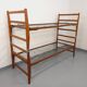 Pair of vintage stackable daybeds in oak wood and metal from the 60s