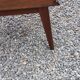 Vintage bedside table with compass legs from the 50s