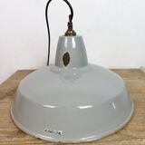 Industrial Grey Enamel Factory Pendant Lamp from Thorlux, 1960s